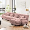 TiramisuBest Modular L-Shaped Sectional Sofa, 4-Seater Cloud Couch with Convertible Ottoman, Free Combination Chenille Sofa for Living Room, White - 2 of 4