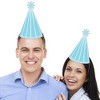 Big Dot of Happiness Blue Stripes - Cone Happy Birthday Party Hats for Kids and Adults - Set of 8 (Standard Size) - 2 of 4