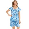 Collections Etc 2-Piece Paisley Print Lace Trim Pajama Shorts Set - 3 of 4
