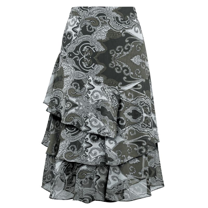 Collections Etc Triple Tiered Chiffon Skirt, 2 of 5