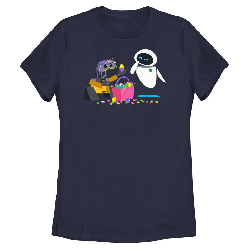 Women's Wall-E Easter Basket Fun T-Shirt, 1 of 5