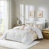 Kendra Metallic Printed Comforter Set Ivory/gold : Target