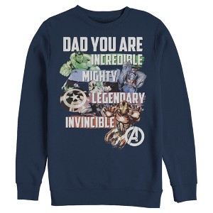 Men's Marvel Dad You are Incredible Mighty Legendary Invincible Sweatshirt - 1 of 4
