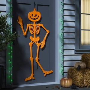 58" 3D Jointed Jack Skeleton Halloween Decorative Prop Orange - Hyde and EEK! Boutique™ - 1 of 3
