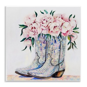Stupell Industries Rose Filled Cowgirl Boots Wall Plaque Art - 1 of 4