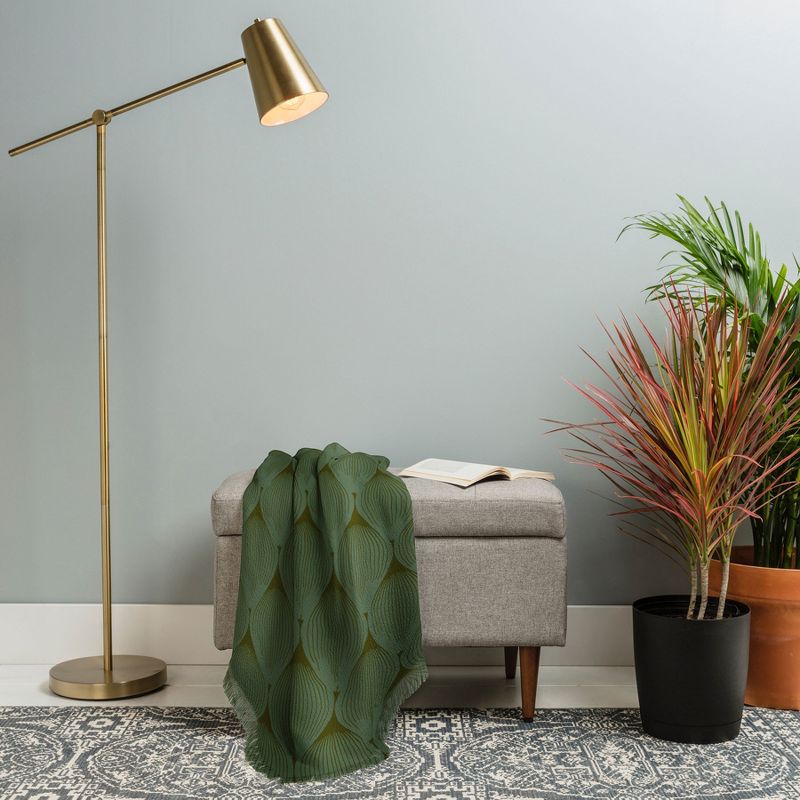 Caroline Okun Mossy Green Bulbs Woven Throw Blanket - Deny Designs, 2 of 3