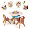 Costzon Kids Table and Chair Set, 3-Piece Activity Table with Toy Bin & 2 Chairs for Reading, Art, Craft, Toddler Furniture (Coffee) - 3 of 4