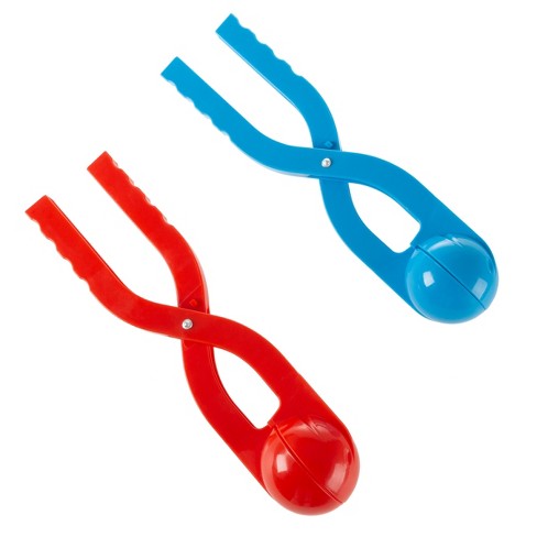 Toy Time Snowball Maker Tools With Handles - Set Of 2, Blue And Red ...