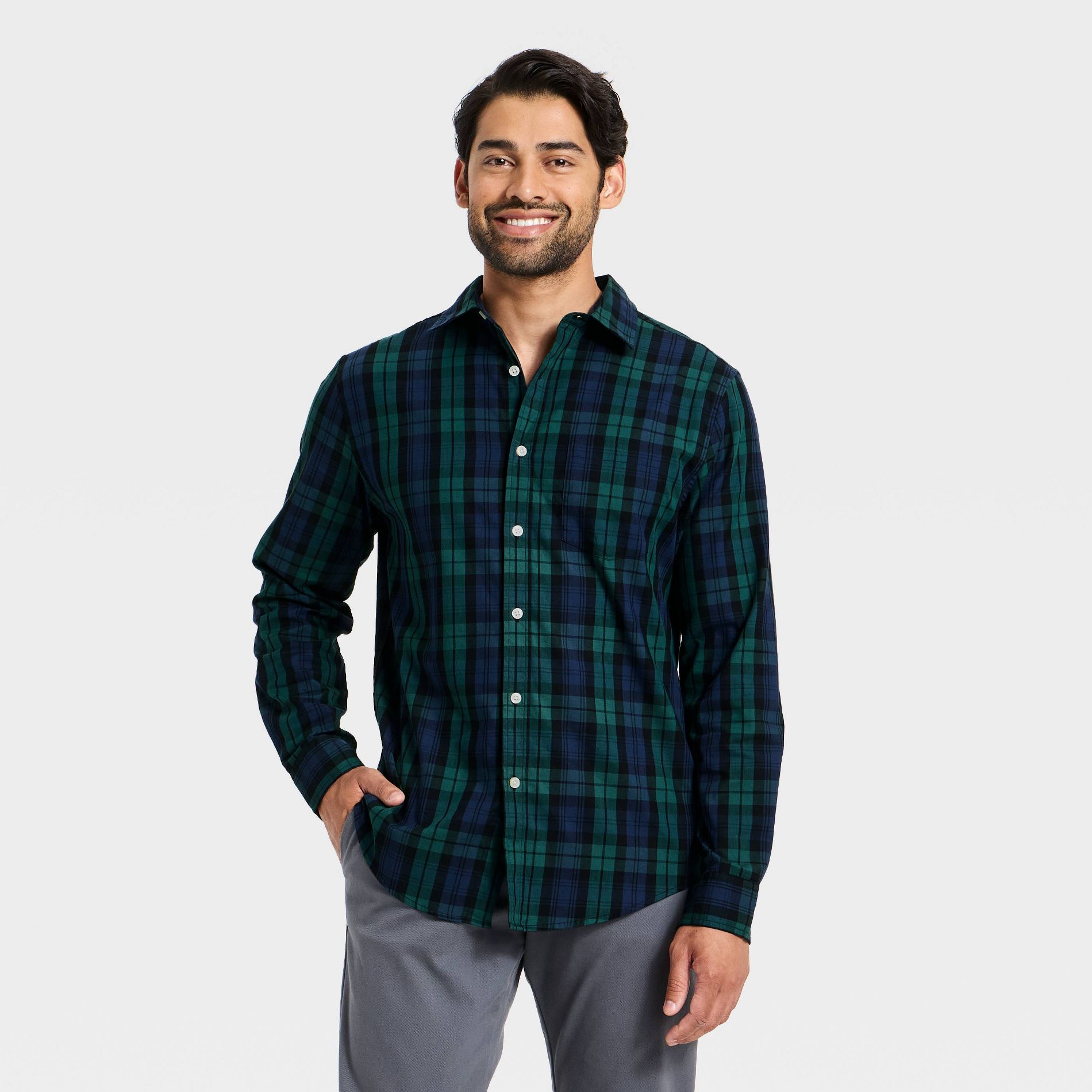 Men's Plaid Holiday Shirt - Goodfellow & Co™