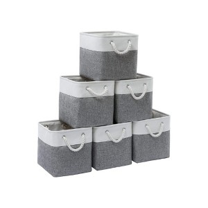 Vtec Trading Large Organizing Fabric Storage Bins SET OF 6 - 1 of 3