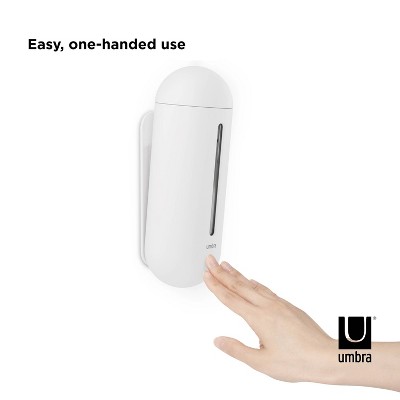 White Wall-Mounted Soft-Touch Soap Dispenser
