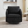 Hrinhom 31.5" W Chenille Accent Chair with Back Pillow,Modern Swivel Barrel Chair,Club Chair - 4 of 4