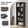 Sevobal Decorarive Bookshelf 5 Shelf Bookcase Adjustable Shelves for Home Office Library, Gray, 24.4"*11.6"*68.9" - 3 of 4