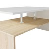 vidaXL Coffee Table Engineered Wood 35.4"x23.2"x16.5" Oak and White - 4 of 4