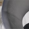 Roundhill Furniture Slatina Silky Velvet Upholstered Accent Chair, Gray with Gold Tone Finished Base - 4 of 4