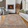 Coolmee Bohemian Vintage Runner Rug for Hallway,Machine Washable Carpet Runners Kitchen Floor Mat for Entryway Bedroom LaundryBlue - 4 of 4