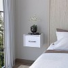 NicBex 13.2 inch Floating Nightstand with Drawer,Wall-Mounted Side Table with Sleek Handle,Bedside Table for Bedroom,Living Room - 2 of 4