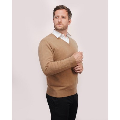 Lona Scott Men's Pure Cashmere V-Neck Sweater