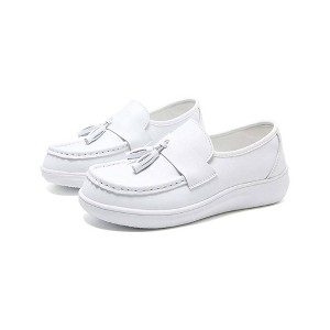 TIME HOLLOW Leather Nursing Shoes Without Laces - 1 of 3