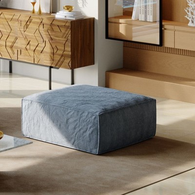 PAGED Upholstered Footrest Ottoman, Modern Sectional Sofa Footstool Module with High-density Foam, Coffee Table for Living Room, Bedroom, Antique Gray