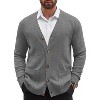 COOFANDY Men's Cardigan Sweater Long Sleeve Casual V Neck Button Down Knitted Sweater with Pockets - 2 of 4