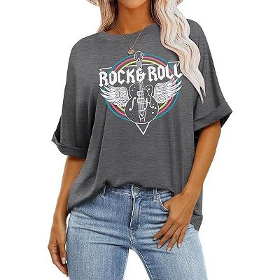 Zeagoo Women Oversized T-Shirt Summer Casual Short Sleeve Loose Tee Tops