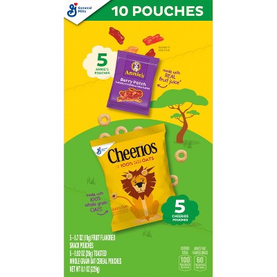 Cheerios Annies Fruit Snacks Breakfast Cereal Pouches - 10ct
