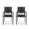 APRILSOUL35.00“Outdoor Modern Aluminum Dining Chair with Rope Seat (Set of 2) - 3 of 4