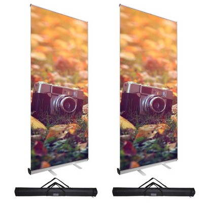 Yescom Aluminum Retractable Roll Up Banner Stand Trade Show Signage Display Portable