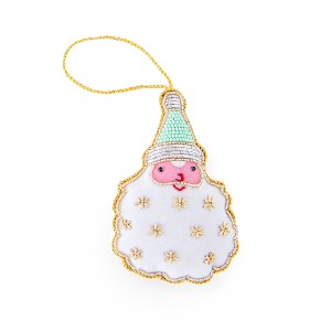 Daydream Society - Jolly Pink Santa Ornament - Pack of 1 Fabric Ornament - 1 of 3