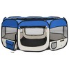 VidaXL Foldable Dog Playpen with Carrying Bag Blue 57.1 in.x57.1 in.x24 in. - 3 of 4