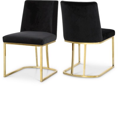 Meridian Furniture,Heidi Velvet Dining Chair, Set of 2