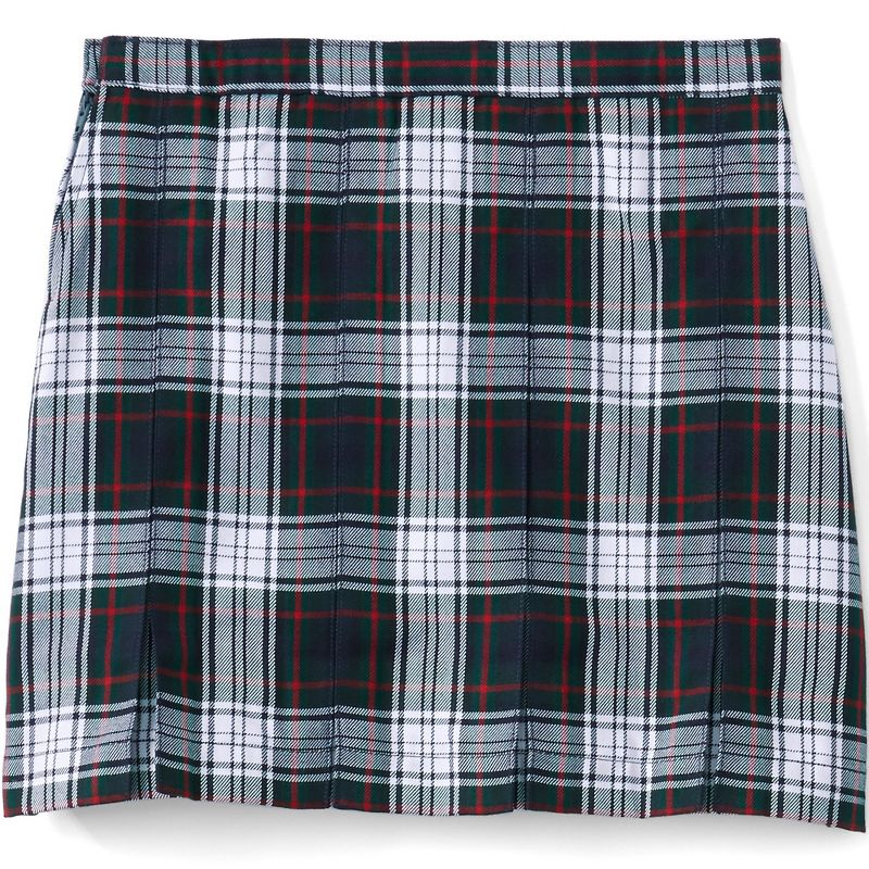 Lands' End School Uniform Kids Plaid Box Pleat Skirt Top of the Knee, 2 of 3