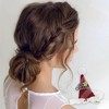 Unique Bargains Christmas Hair Clips Star Stripes for Christmas 3.74"x3.54" Red White 1 Pc - 2 of 4