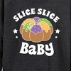 Women's - Instant Message - Slice Slice Baby Lightweight French Terry Wide Neck Long Sleeve Graphic Shirt - 2 of 4