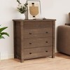 5 Drawer Dresser for Bedroom, Wooden Chest of Drawers, Fluted Storage Organizer for Living Room, Hallway and Entryway, Walnut - 2 of 4