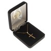 Beveled Cross with Dark-Tone Cross Center Gold-Plated 18-Inch Pendant Necklace - 3 of 3