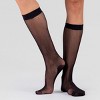 LECHERY Women's Fishnet Dress Nylons Knee-Highs (2 Pairs) - Black, One Size Fits Most - 3 of 4