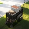 VEVOR Double Decker Wagon Collapsible, 400L Heavy Duty Folding Wagon Cart, Extended Long Garden Cart with All-Terrain Wheels, Black - 2 of 4
