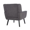 CAVINAS Modern Ergonomics Accent Chair, Soft Linen Material Living Room Chair with Black Legs and Backrest - 2 of 4