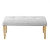 Sapphtopaz Modern Ottoman Shoe Bench Vanity Stool with Metal Legs Footstool Entryway Bench for Living Room, Bedroom, Fitting room - 4 of 4
