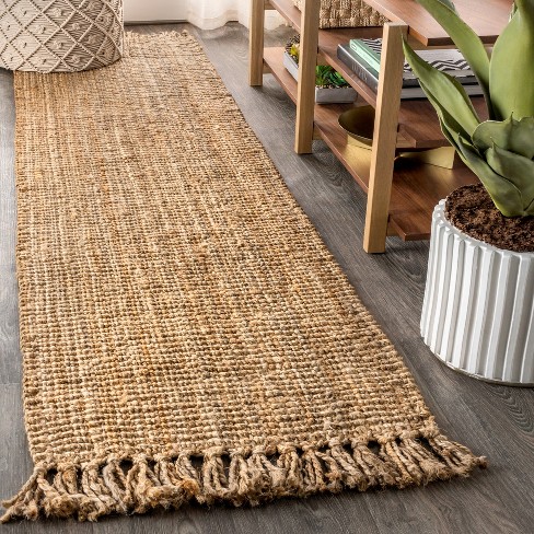 Leno Natural Handwoven Jute Hallway Runner Rug 2.5'x8' + Reviews