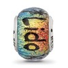 Black Bow Jewelry Lido Key & Palm Trees Dichroic Glass & Sterling Silver Bead Charm - 2 of 4