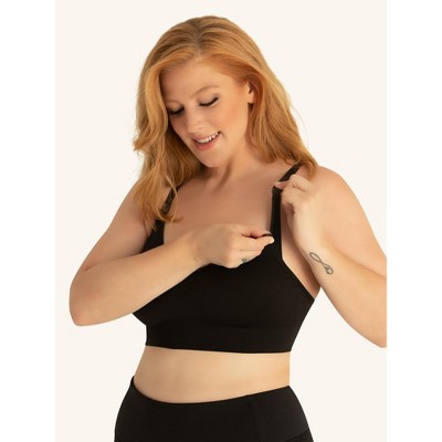 Image of Leading Lady The Ashley - Seamless Comfort Maternity Nursing Bra in Black Onyx, Size: 3X