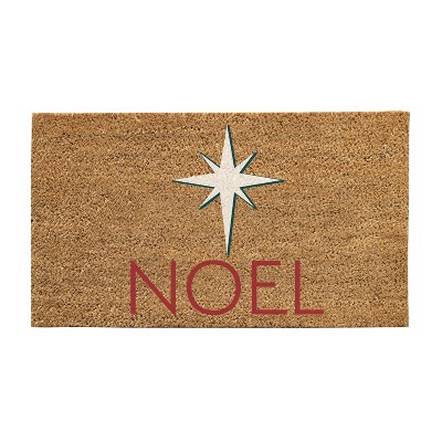 30" x 18" Natural Coir Mat, Peace