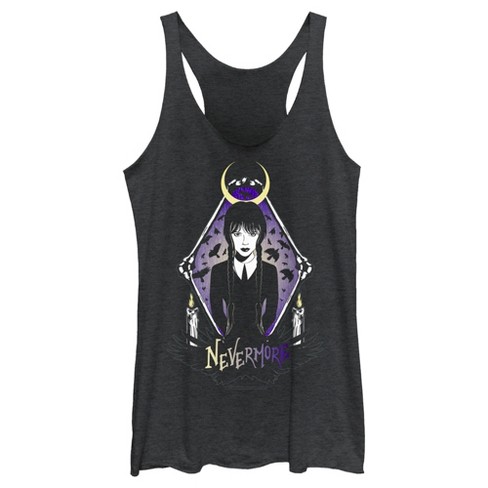 Women's Wednesday Nevermore Portrait Racerback Tank Top - image 1 of 4