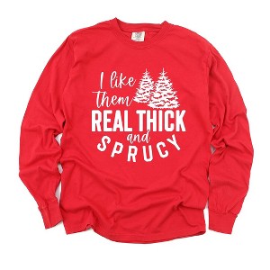 Simply Sage Market Women's Real Thick and Sprucy Long Sleeve Garment Dyed Tee - 1 of 4
