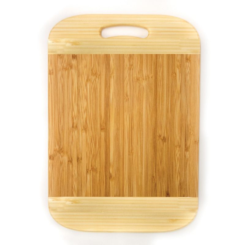 BergHOFF Bamboo Rectangle Handled Cutting Board Two-tone, 14.2"x9.9"x0.7", 1 of 4