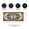 Evergreen Cambridge Chic Letter T Monogram Burlap Sassafras Indoor Outdoor Switch Doormat1'10"x10"Brown - 4 of 4