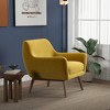 ORRD Gold Velvet Lounge Chair, Modern Accent Chair with Performance Fabric & Solid Wood Frame, Minimal Assembly Required for Living Room, Bedroom - 3 of 4